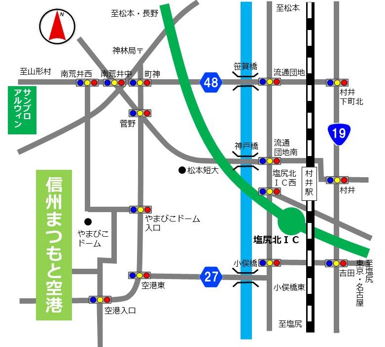 松本空港周辺地図
