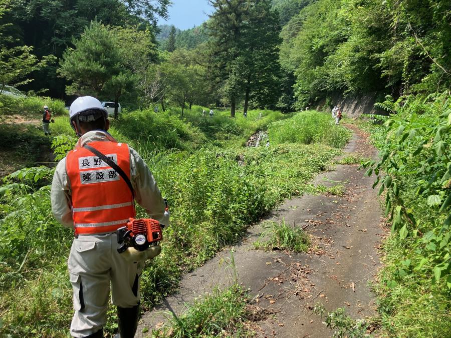 20250708荏沢川草刈り写真1