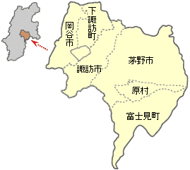 諏訪地域の地図