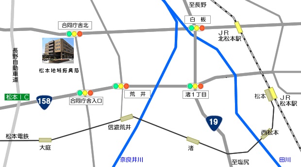 松本合同庁舎の地図